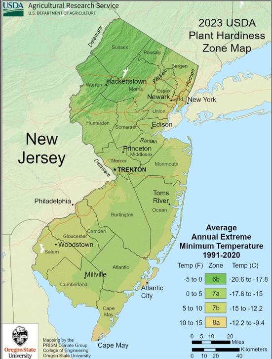 USDA Hardiness Zone Map